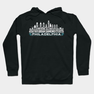 Philadelphia Football Team All Time Legends, Philadelphia City Skyline Hoodie